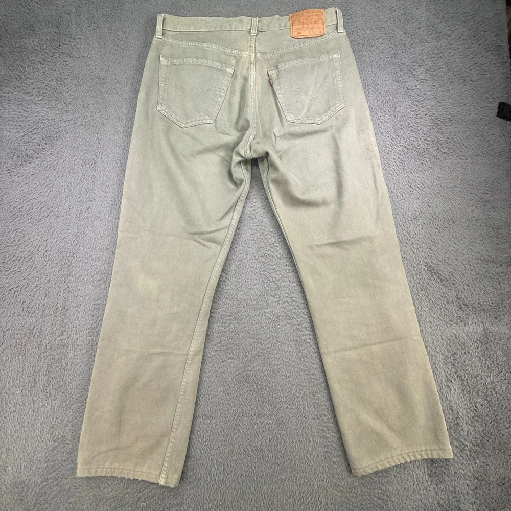 Levi's 501 Jeans Men 33x28‎ Sage Green Vintage 90s Straight Leg Button Fly 2394